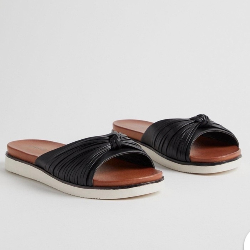 Torrid Black Knotted Slide Sandals